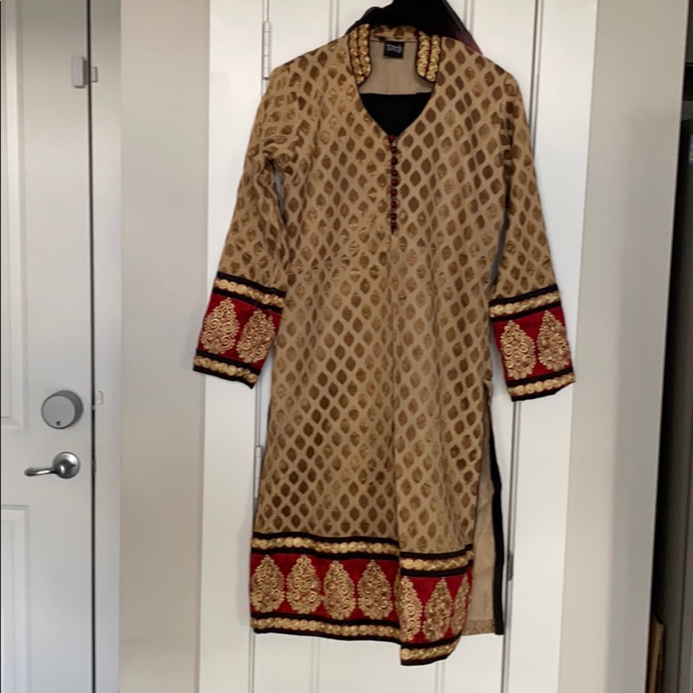 Soch Women’s Long Dress with Pant and Scarf